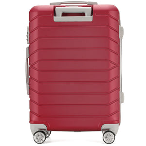 Set 4 Valigie Rigide Bordeaux Trolley Bagaglio con Beauty Case Viaggio Easy Roll