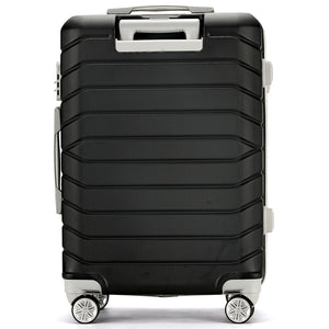 Set 4 Valigie Rigide Nero Trolley Bagaglio con Beauty Case da Viaggio Easy Roll