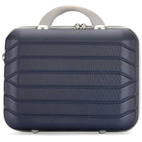 Set 4 Valigie Rigide Blu Trolley Bagaglio con Beauty Case da Viaggio Easy Roll