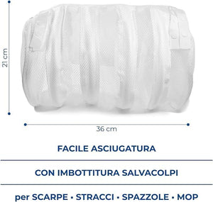 Salva Scarpe Lavatrice Sacco per Proteggere Bucato Salvaguardia la Forma 21x36cm