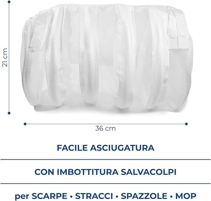 Salva Scarpe Lavatrice Sacco per Proteggere Bucato Salvaguardia la Forma 21x36cm