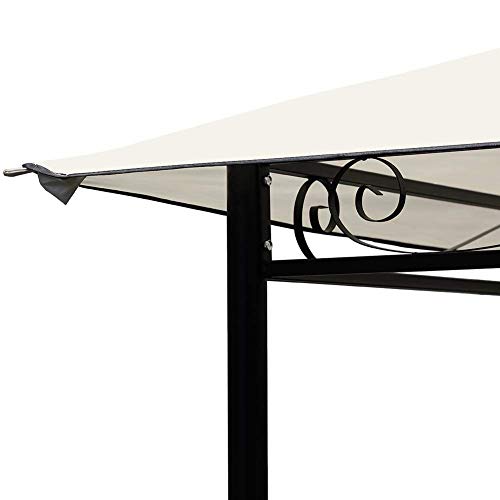 Gazebo Da Giardino 3x3 Metri Struttura Metallo Telo Antipioggia Bianco Waterprof