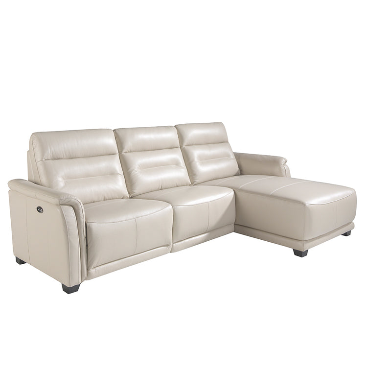 Divano chaise longue in pelle e relax