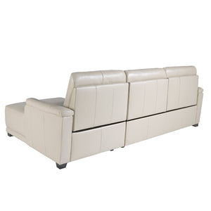 Divano chaise longue in pelle e relax