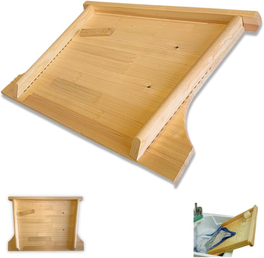 Asse da lavare in legno, lavatoio a mano per panni, Asse Per Lavare La Biancheria per lavandini  - 42x4x65 /72cm Grande