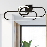 Plafoniera Moderno Clip Acciaio Bianco Nero Led 36,73W 3000 - 4500 - 6500K