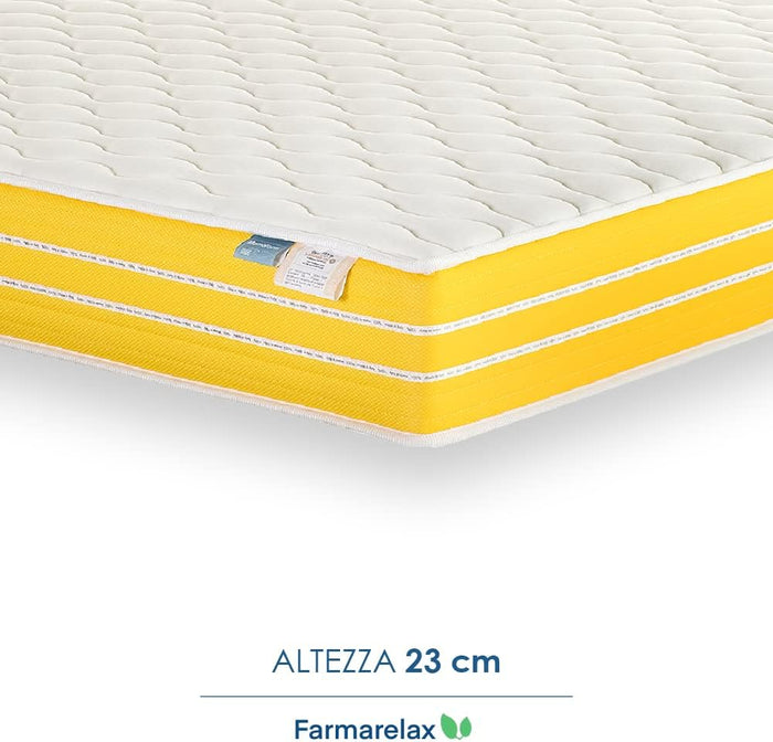 Materasso memory foam 140x190 h 22 cm dispositivo medico CE Fascia 5D super traspirante spedito sottovuoto Farmarelax