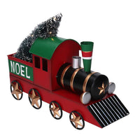 Trenino metallo noel con led cm 36x12xh27