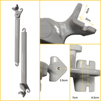 Coppia Braccetti Alluminio 70cm | Tenda da Sole a Caduta | Nero | Regolabile & Resistente