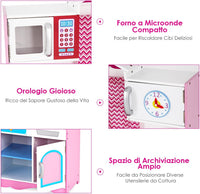 Set da Cucina Giocattolo per Bambini, Cucina da Gioco in Legno con Lavello e Rubinetto, per Bambini 3 Anni+