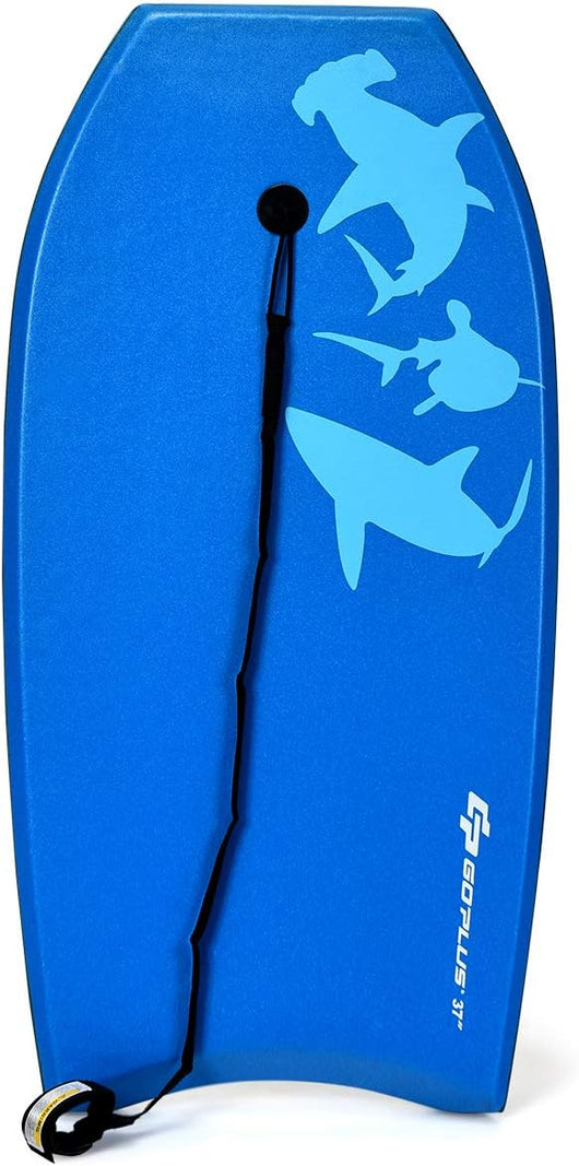 Tavola da Surf in XPE, EPS e HDPE, Tavola Surf Bambini e Adulti, Tavoletta Mare con Leash per Polso, Portata 85 kg, Disponibile in Vari Colori, 104 x 51 x 6 cm (Pesci)