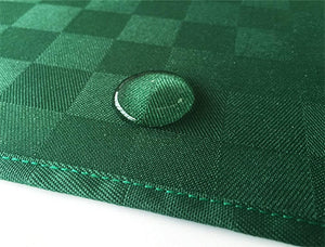 Tovaglia Cucina Antimacchia Bordata 140x180 cm Cotone Resinato Morbido Quadretti Verde