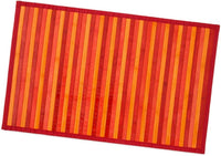 Tappeto Bamboo Legno 50x95 cm Stuoia Cucina Degradè Tovaglietta Colazione Retro Antiscivolo Rosso