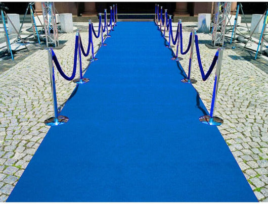 Passatoia Moquette Blu 200x2500 Cm Antiscivolo Cerimonia Evento Fiera Corridoio Negozio Marciapiede