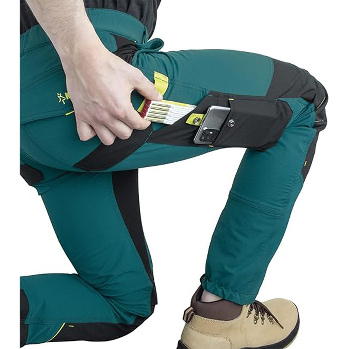 PANTALONI DA LAVORO DYNAMIC ELASTICIZZATI GRIGIO TG. S TASCHE PORTAUTENSILI 35480