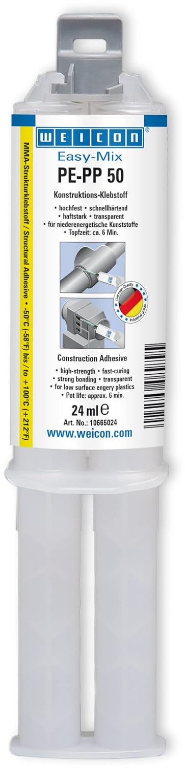 Easy-Mix PE-PP 50 | 24 ml | adesivo strutturale a base di acrilato di metile per plastiche speciali