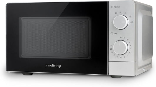 Innoliving Forno a Microonde INN-860 da 20L, 700W, Design Compatto con Funzione Scongelamento e Timer, Facile da Usare, Perfetto per Cucine di Piccole Dimensioni, Design Moderno