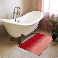 Tappeto Cucina Bagno Puro Cotone Assorbente Tessuto Intrecciato a Mano Rosso 55x140 cm