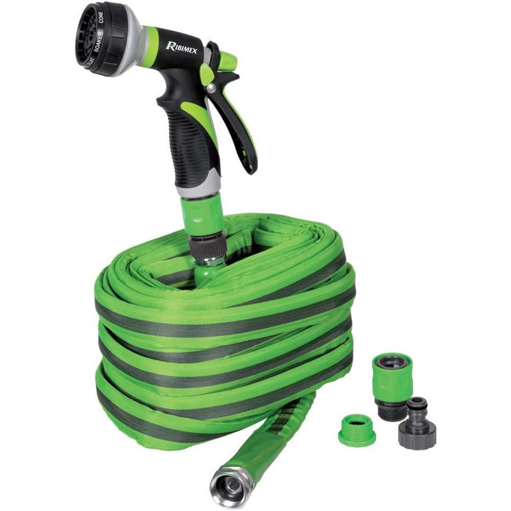 TUBO GIARDINO IRRIGAZIONE FLATEX PIATTO TESSUTO GIARDINAGGIO Ø15mm L.15m RIBIMEX