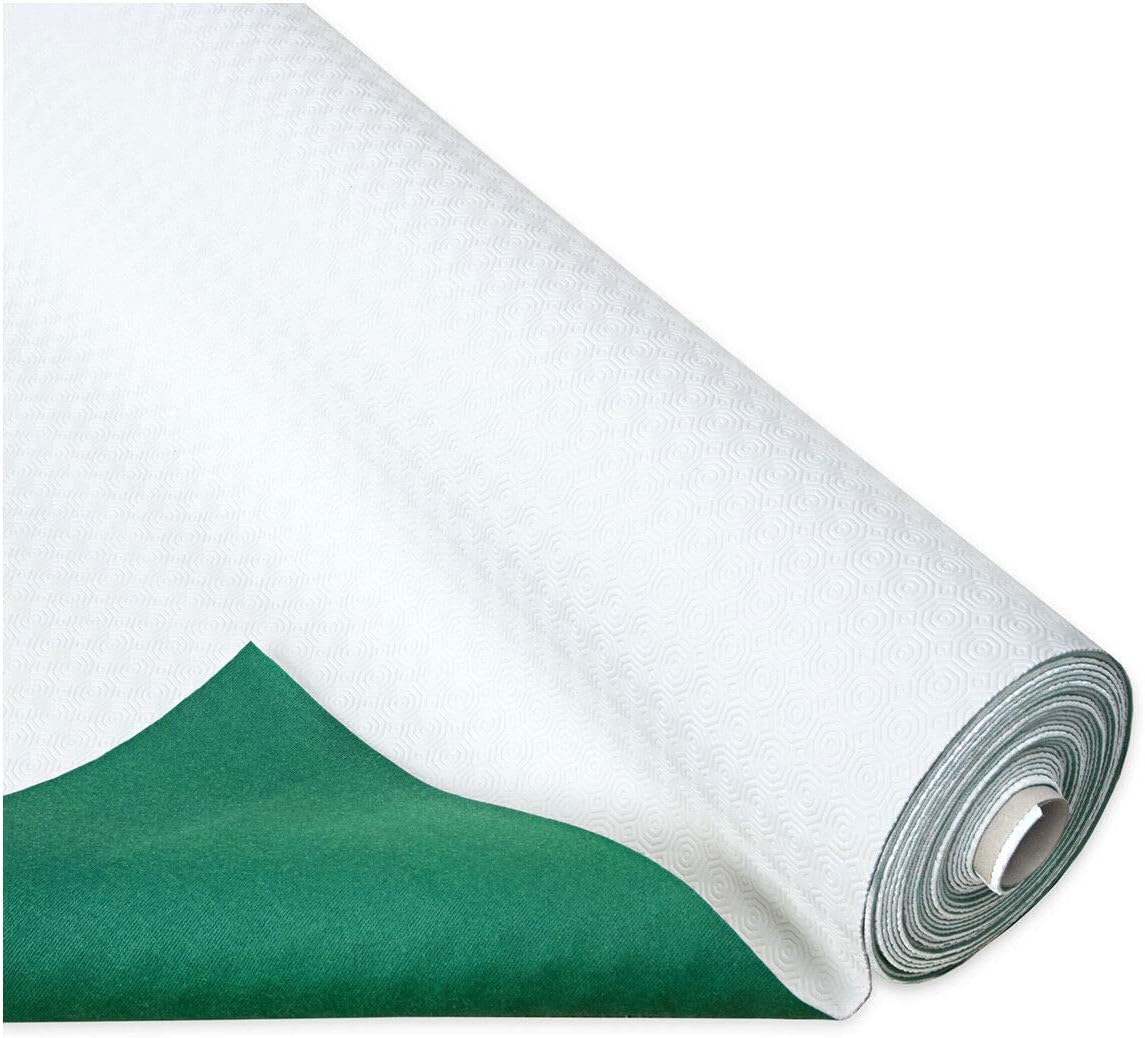 Tovaglia Pvc Proteggi Tavolo Mollettone 140x240 cm Morbido Antiscivolo Antimacchia Antiurto Bianco Double