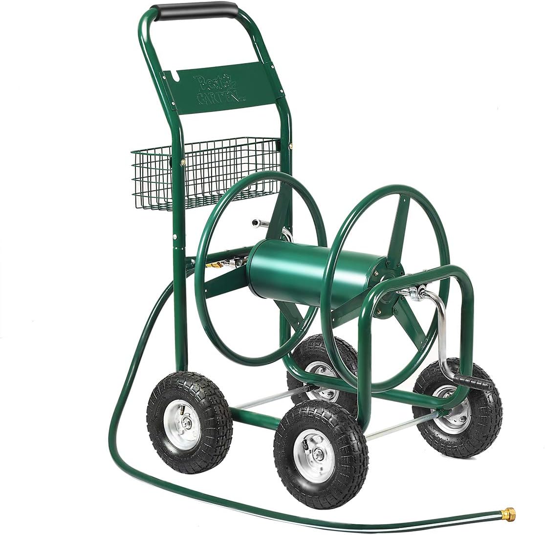 Carrello Avvolgitubo da Giardino Professionale, Carrello per Tubo Irrigazione in Metallo con Ruote Grande, 95 x 62 x 113 cm