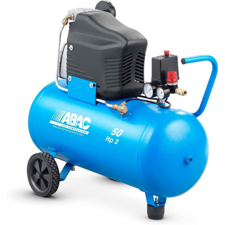 COMPRESSORE ARIA MONTECARLO L20 SERBATOIO 50lt MOTORE 2HP 1,5KW ABAC 1129100023