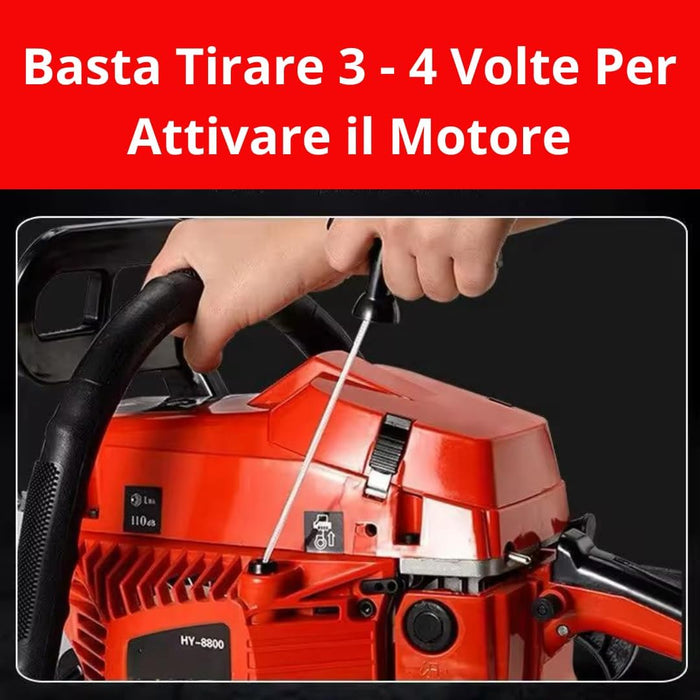 Motosega a Scoppio Professionale 52cc con Lama da 50cm – Potente, Affidabile, Ideale per Taglio Legna e Manutenzione Giardino