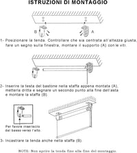 Tenda a Rullo Avvolgibile Porta Finestra Casa Ufficio Parete Soffitto 60x180 cm