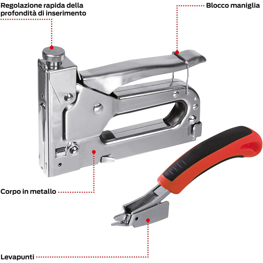 PUNTATRICE CHIODATRICE SPILLATRICE GRAFFETTATRICE MANUALE 41PLUS+LEVAPUNTI VALEX 1455642