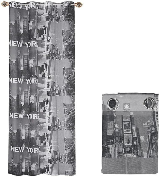 Tenda Porta Finestra New York 1 Pannello 140x290 cm Filtrante Moderna Occhielli Acciaio