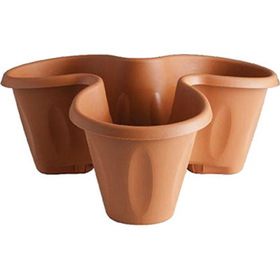 Vaso trifoglio bama pp terracotta d.cm 40 h.cm 16 (3 pezzi) Bama