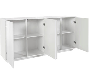 Credenza 4 Ante 180,1x41,4x86 cm Bloom Bianco Lucido