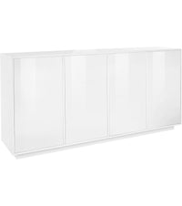 Credenza 4 Ante 180,1x41,4x86 cm Bloom Bianco Lucido