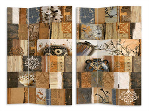 Paravento stampa decoupage tre ante cm120,6x2,5h180