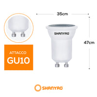 Faretti Serie Smartline Par11 Gu10 2,3W Gu10 3000K Luce Bianca Calda Resa 25W 200Lumen