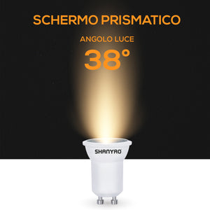 Faretti Serie Smartline Par11 Gu10 2,3W Gu10 3000K Luce Bianca Calda Resa 25W 200Lumen