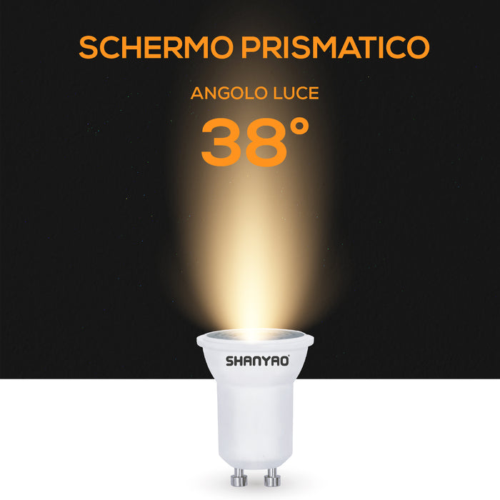 Faretti Serie Smartline Par11 Gu10 2,3W Gu10 3000K Luce Bianca Calda Resa 25W 200Lumen