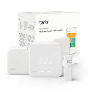  TADO° termostato kit di base V3+ Termostato Intelligente Wireless Compatibile con Alexa e Google Assistant Bianco 