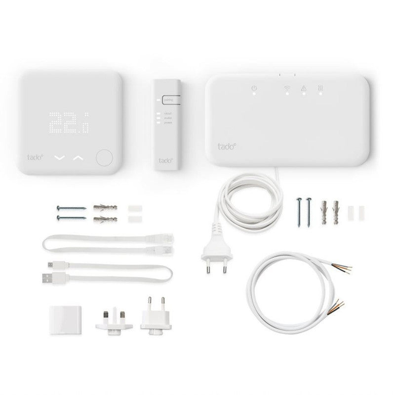  TADO° termostato kit di base V3+ Termostato Intelligente Wireless Compatibile con Alexa e Google Assistant Bianco 