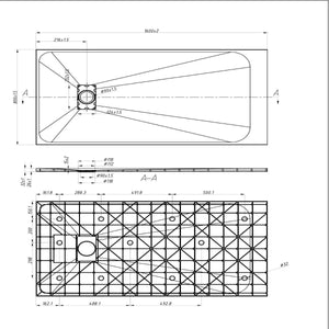 Piatto Doccia 80x160x2 6 CM Rettangolare Bianco Effetto Pietra mod. Blend