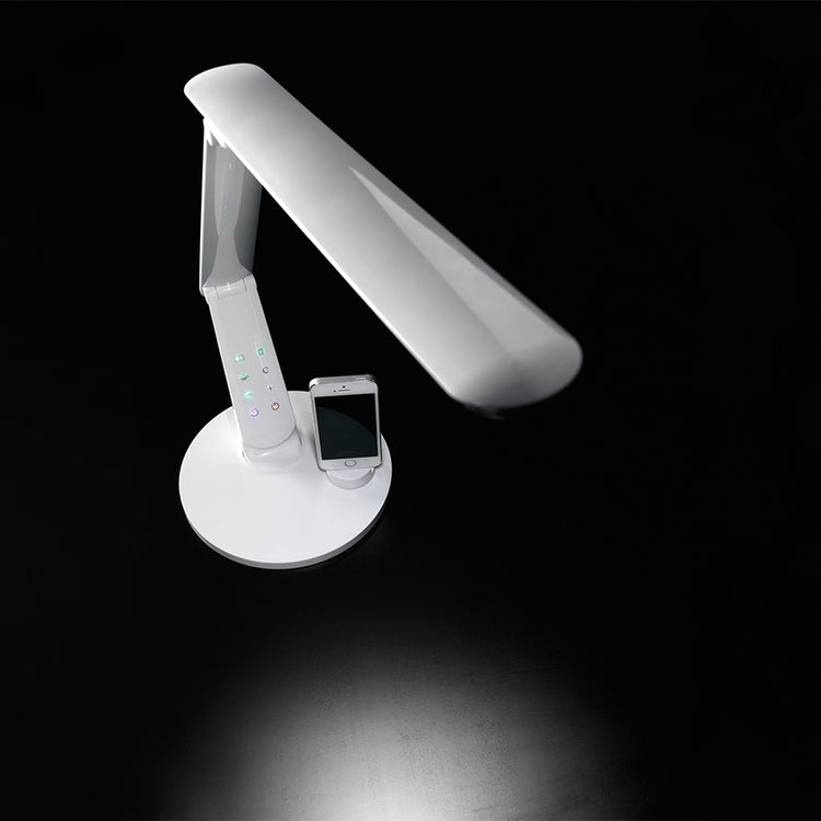 Lampada Da Scrivania In Plastica Moderna Leg Bianco Led