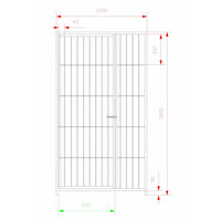 Box per cani da esterno coperto con zincatura elettrolitica da 300x200xh180 cm