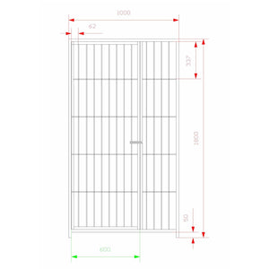 Box per cani da esterno coperto con zincatura elettrolitica da 300x200xh180 cm