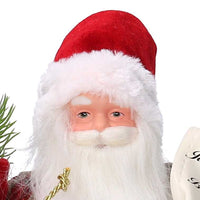 Babbo natale in tessuto rosso con lista cm xh30