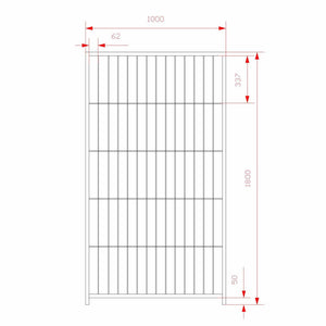 Box per cani coperto e retro in legno zincato con portaciotole da 200x300xaltezza 180 cm