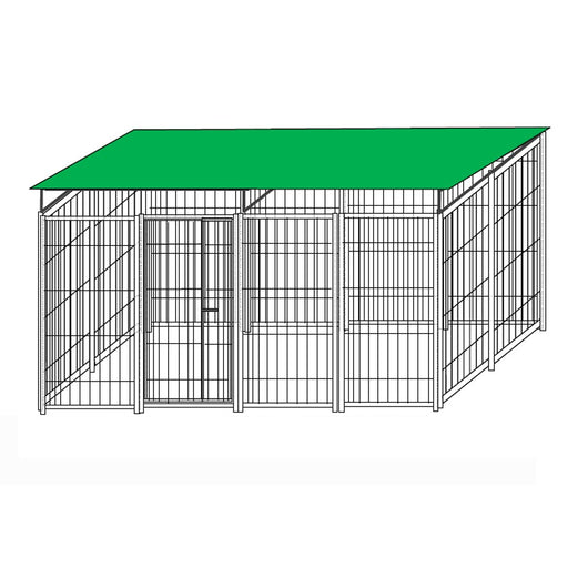 Box per cani da esterno coperto con zincatura a caldo da 400x200x altezza 180 cm