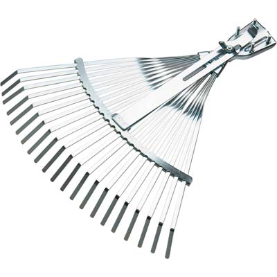 Scopa giardino a ventaglio a morsetto 851b agef acciaio zinc cm 39/48x41,5 o.mm 26 (2 pezzi) Agef 