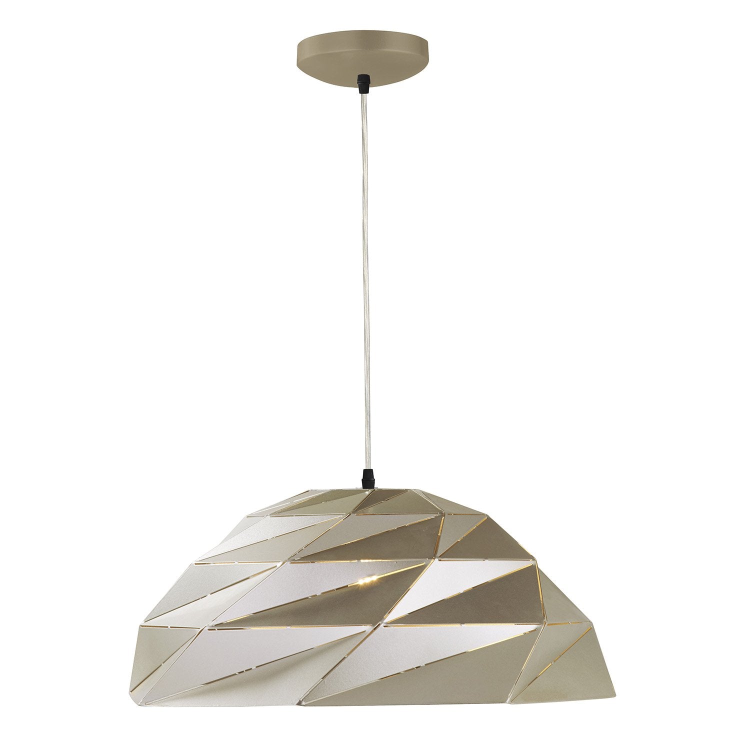 Sospensione Contemporanea Origami Cupola Ferro Oro 1 Luce E27