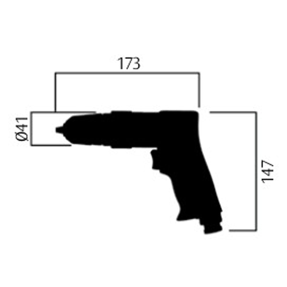 TRAPANO PNEUMATICO CON MANDRINO AUTOSERRANTE DA 10mm MOD. 478/A AIRTEC