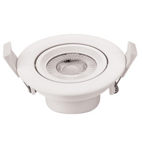 Faretto led incasso orientabile tondo soffitto 7watt driver incluso temperatura 6000k bianco freddo